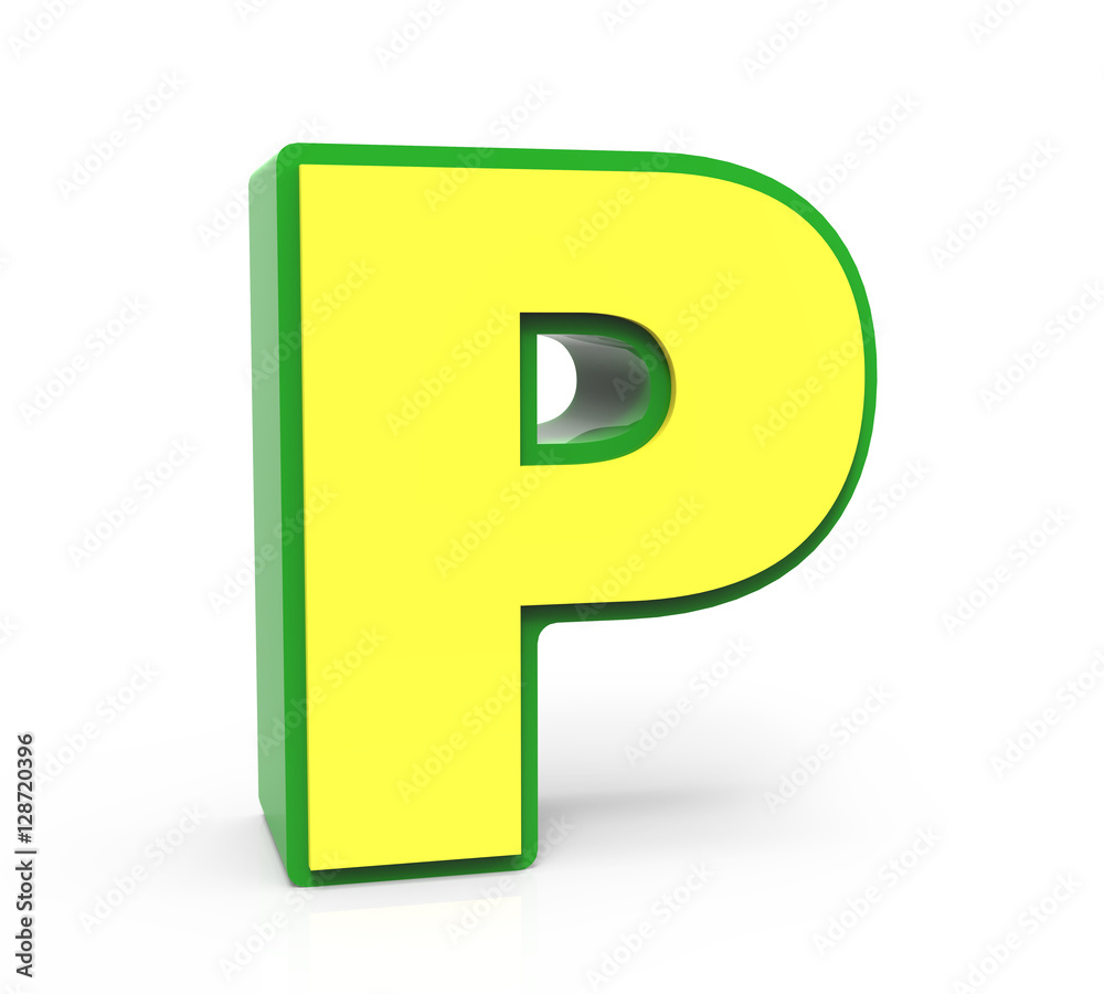 3D Toy letter P 3D Toy letter P