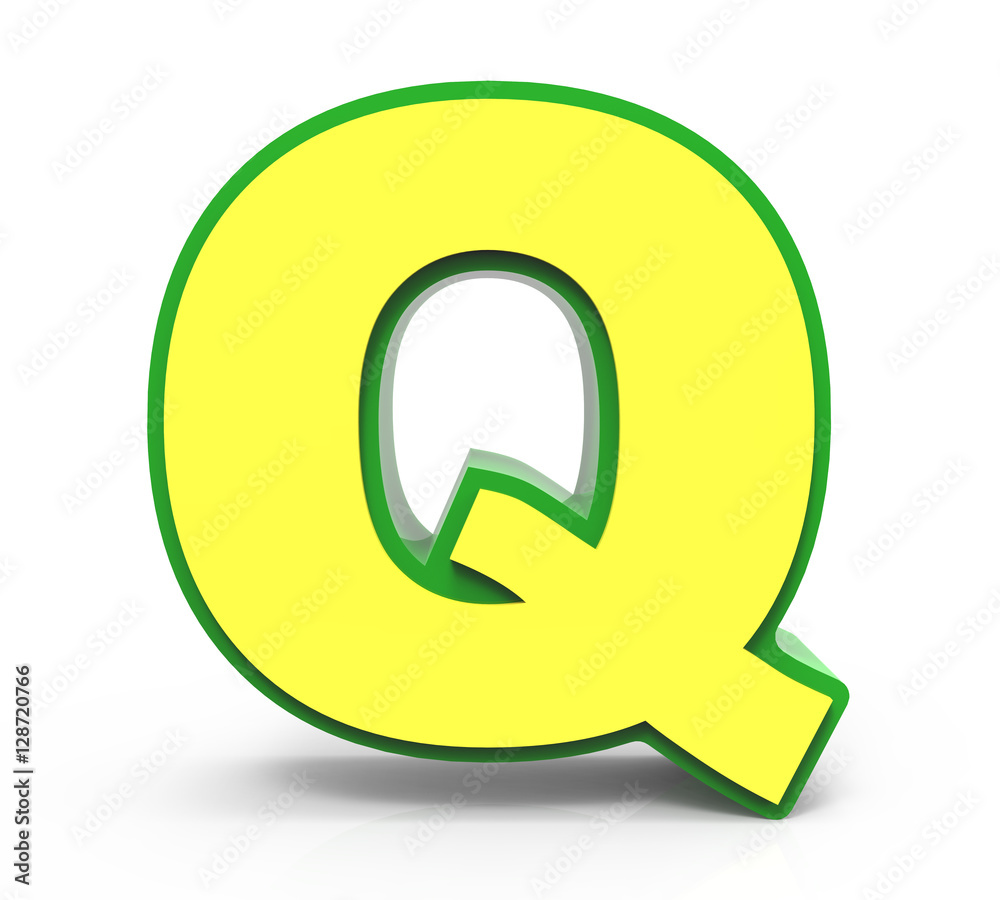 3D Toy letter Q 3D Toy letter Q