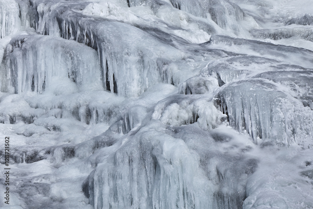 waterfall in winter waterfall in winter