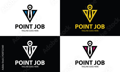 Point Job logo design template ,Job logo ,Vector illustration