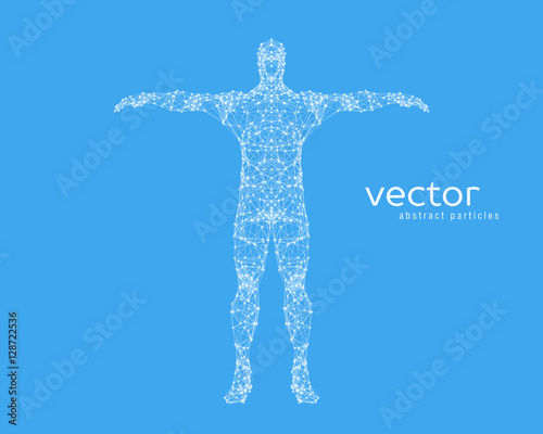 Abstract vector illustration of  man.
