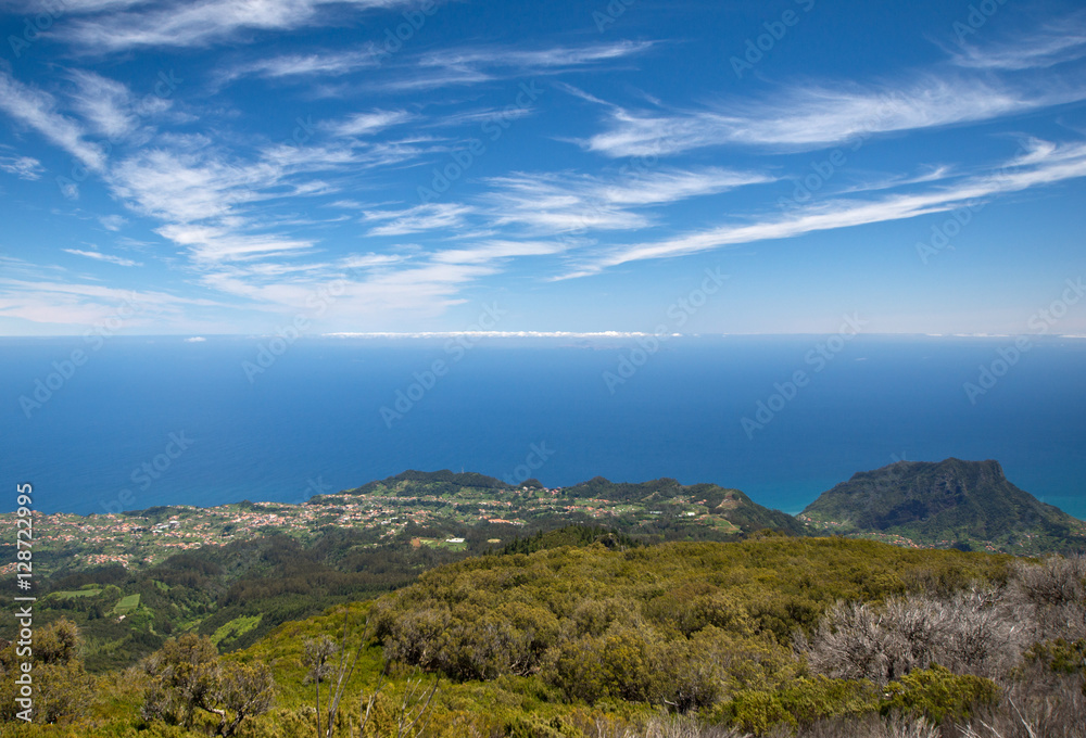 View from above on Santana on the island of Madeira