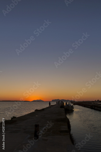 sunset lights on Sicily western coastline © nw7.eu