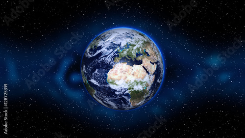 Fototapeta Naklejka Na Ścianę i Meble -  Planet Earth in space.Globe in galaxy. Elements of this image furnished by NASA