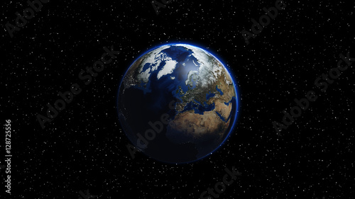 Fototapeta Naklejka Na Ścianę i Meble -  Planet Earth in space.Globe in galaxy. Elements of this image furnished by NASA