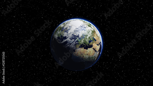 Planet Earth in space.Globe in galaxy. Elements of this image furnished by NASA
