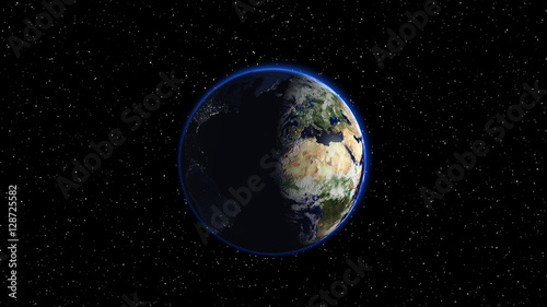 Fototapeta Naklejka Na Ścianę i Meble -  Planet Earth in space.Globe in galaxy. Elements of this image furnished by NASA