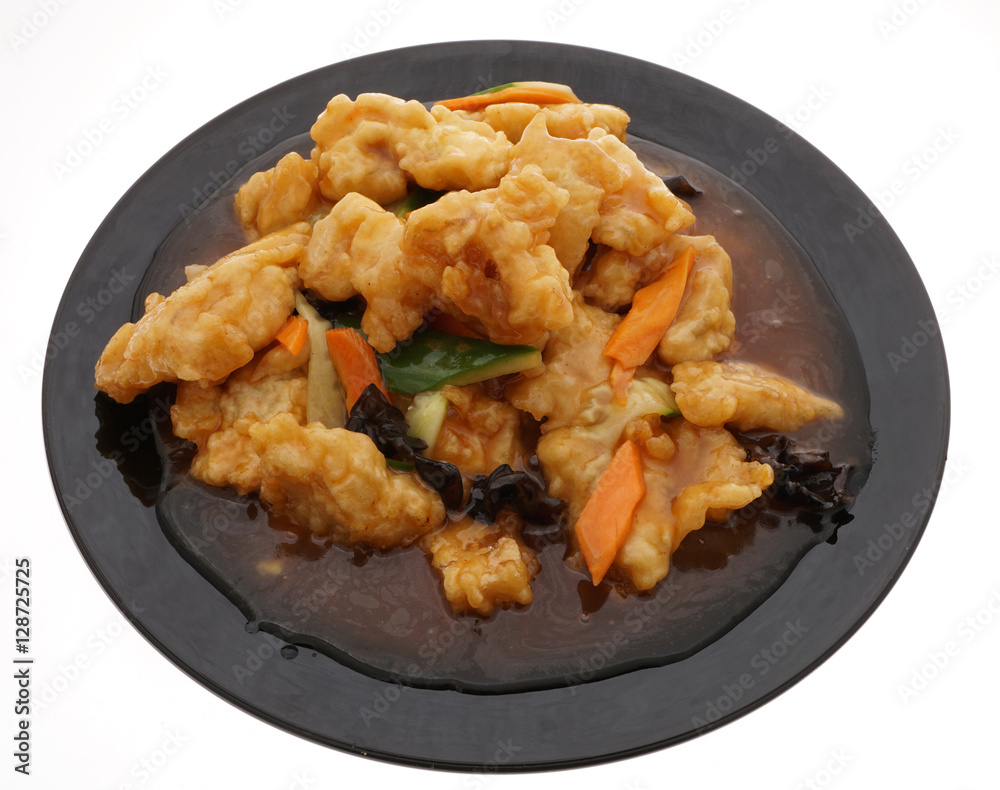 Chinese food. Fish in sweet and sour sauce Chinese food. Fish in sweet and sour sauce