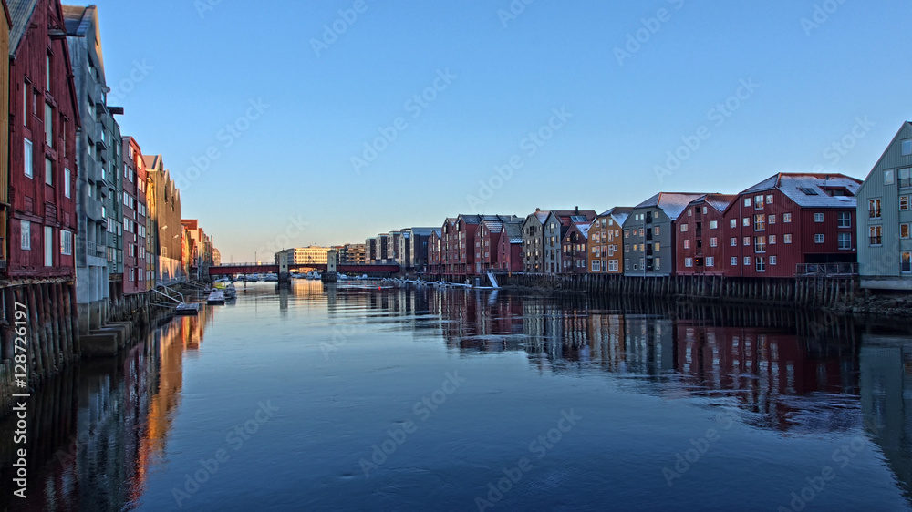 Trondheim in Norwegen im Winter.
