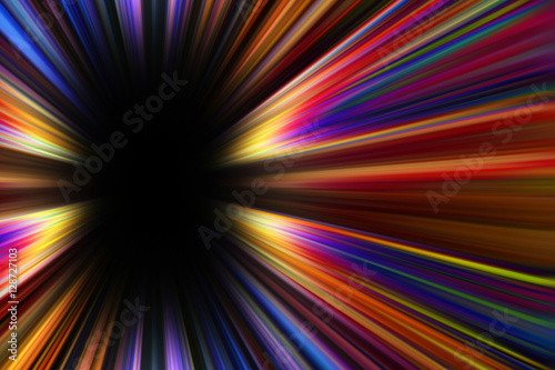 Colorful starburst explosion border
