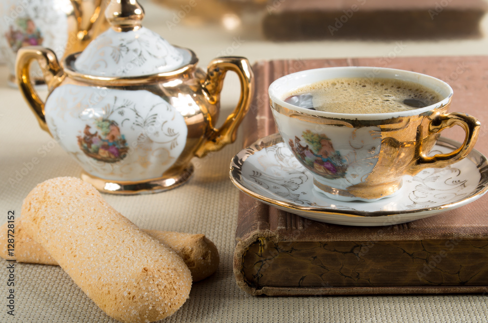 Fototapeta premium Porcelain tableware from the 19th century German Bavaria