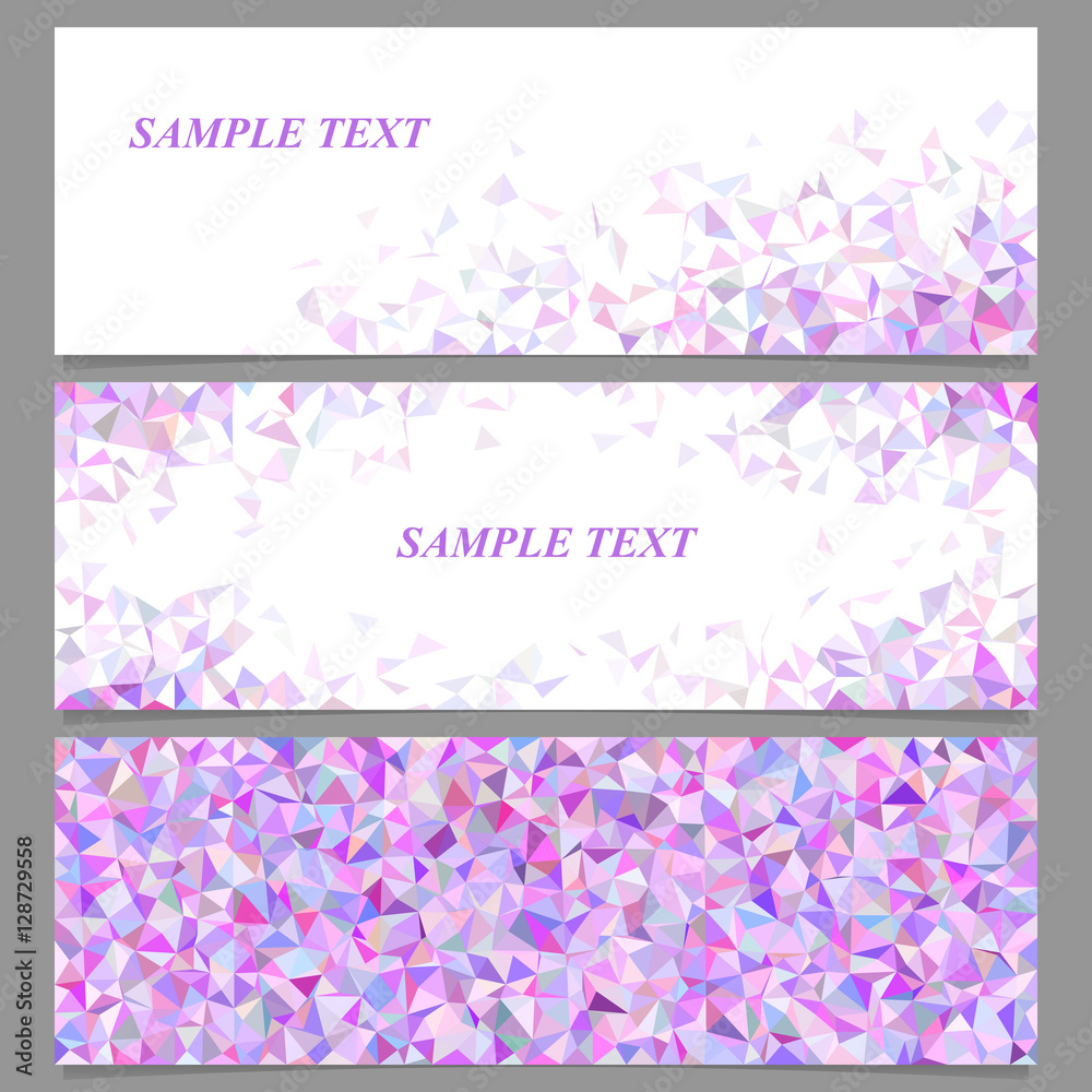 Abstract polygonal banner template design set