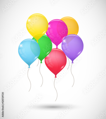 Colorful realistic balloons vector 