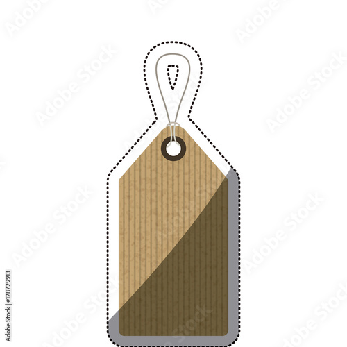 Paper hang label icon. Tag banner product and decoration theme. Isolated design. Vector illustration