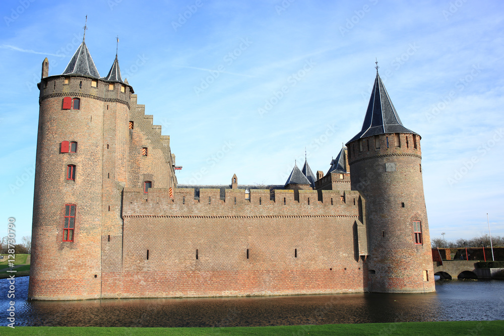 The historic Muider Castle in North Holland, The Netherlands The historic Muider Castle in North Holland, The Netherlands