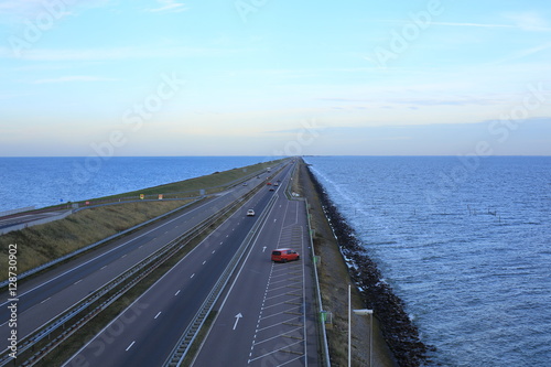 The dam in The Netherland, left North Sea, right Ijssel Sea © traveller70