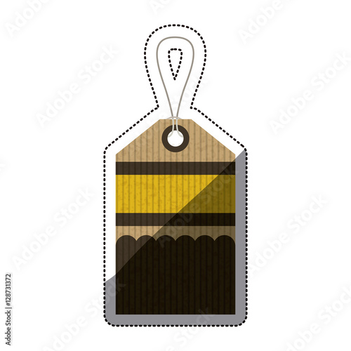 Paper hang label icon. Tag banner product and decoration theme. Isolated design. Vector illustration
