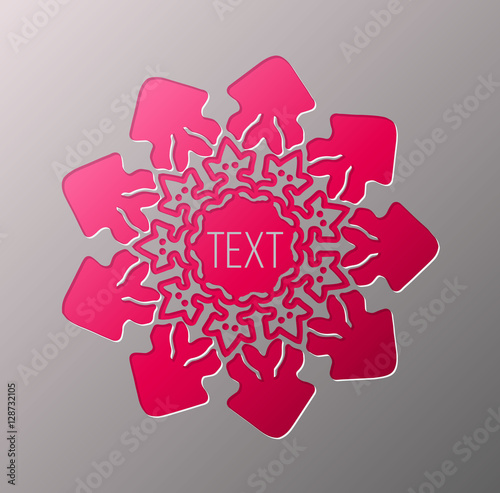 Template snowflakes laser cut and engraved. Stencil for paper, p