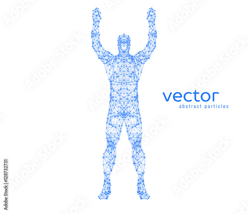 Abstract vector illustration of  man.