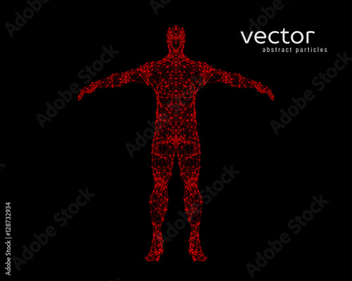 Abstract vector illustration of man.