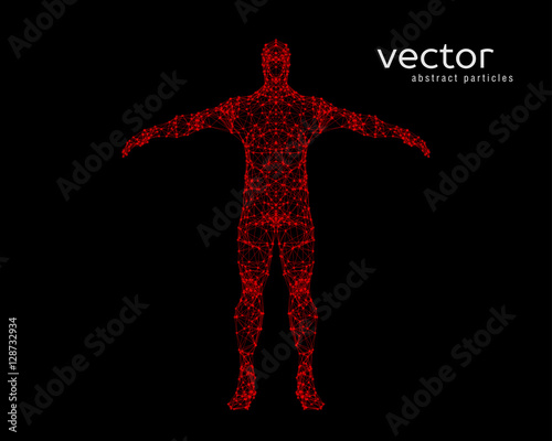 Abstract vector illustration of  man.