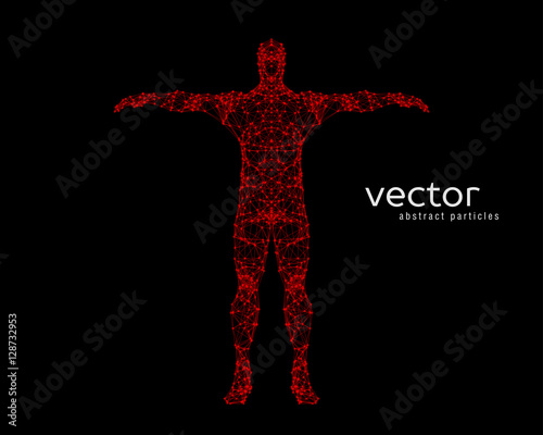 Abstract vector illustration of  man.