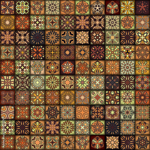 Wallpaper Mural Seamless pattern. Vintage decorative elements. Hand drawn background. Islam, Arabic, Indian, ottoman motifs. Perfect for printing on fabric or paper. Torontodigital.ca