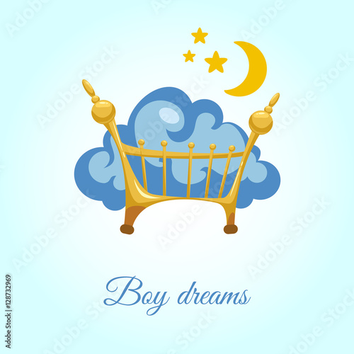 cloud on the bed for a boy