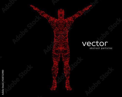 Abstract vector illustration of  man.