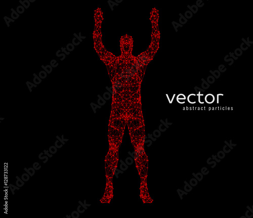 Abstract vector illustration of  man.
