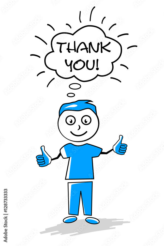 Cartoon - Thank You Stock Vector | Adobe Stock