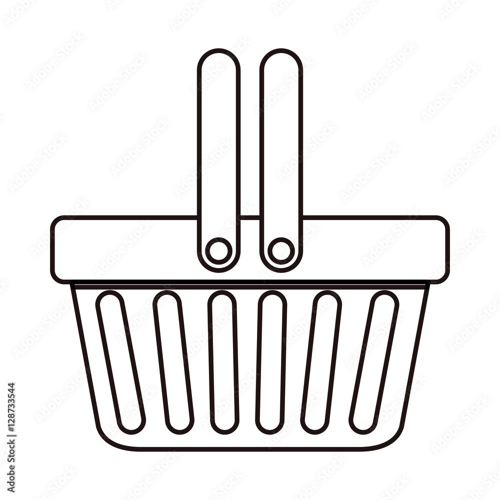 Shopping basket icon. Commerce market store and shop theme. Isolated design. Vector illustration Shopping basket icon. Commerce market store and shop theme. Isolated design. Vector illustration