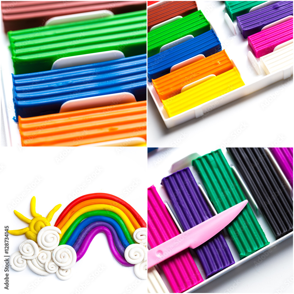 Obraz premium Collage from plasticine