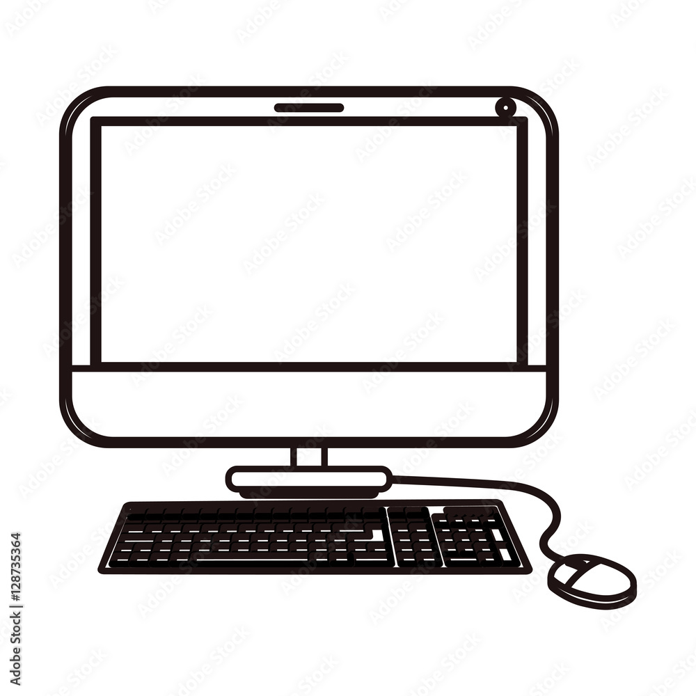 Computer icon. Device gadget technology and electronic theme. Isolated design. Vector illustration Computer icon. Device gadget technology and electronic theme. Isolated design. Vector illustration