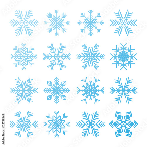 Snowflake icons set