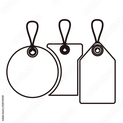 Hang label icon. Tag banner product and decoration theme. Isolated design. Vector illustration