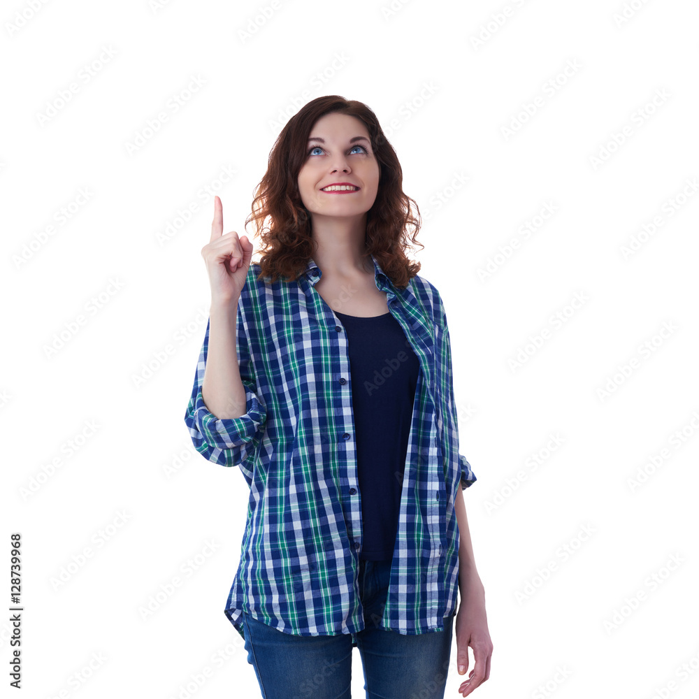 Young woman in casual clothes over white isolated background Young woman in casual clothes over white isolated background