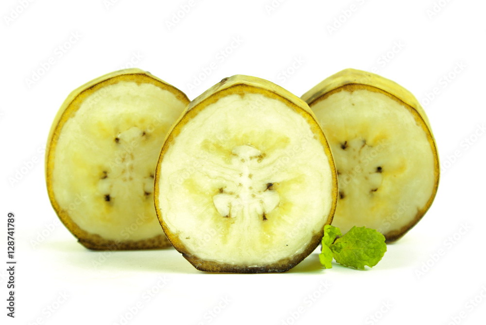 Ripe yellow banana isolated on white background Ripe yellow banana isolated on white background