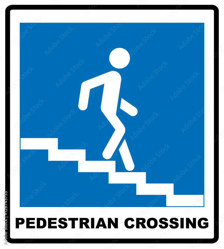 Pedestrian Symbol Vector Illustration isolated on white background