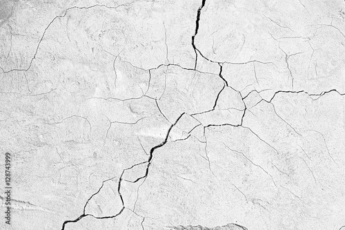 Broken cracked wall photo