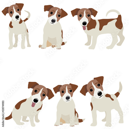 Tela Jack Russell Terrier. Vector Illustration of a dog