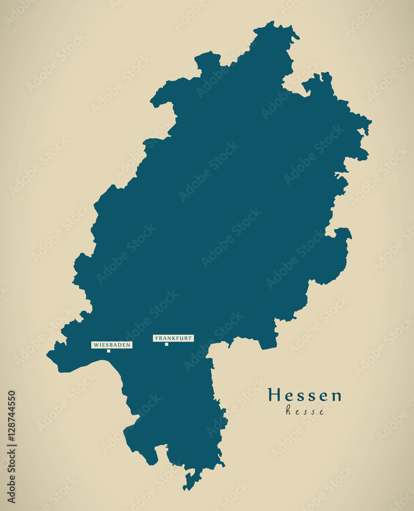 Modern Map - Hessen DE new design refreshed
