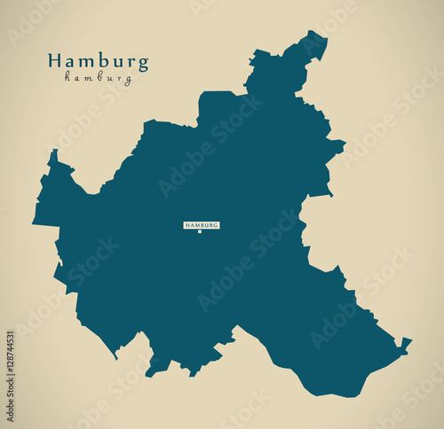 Modern Map - Hamburg DE new design refreshed