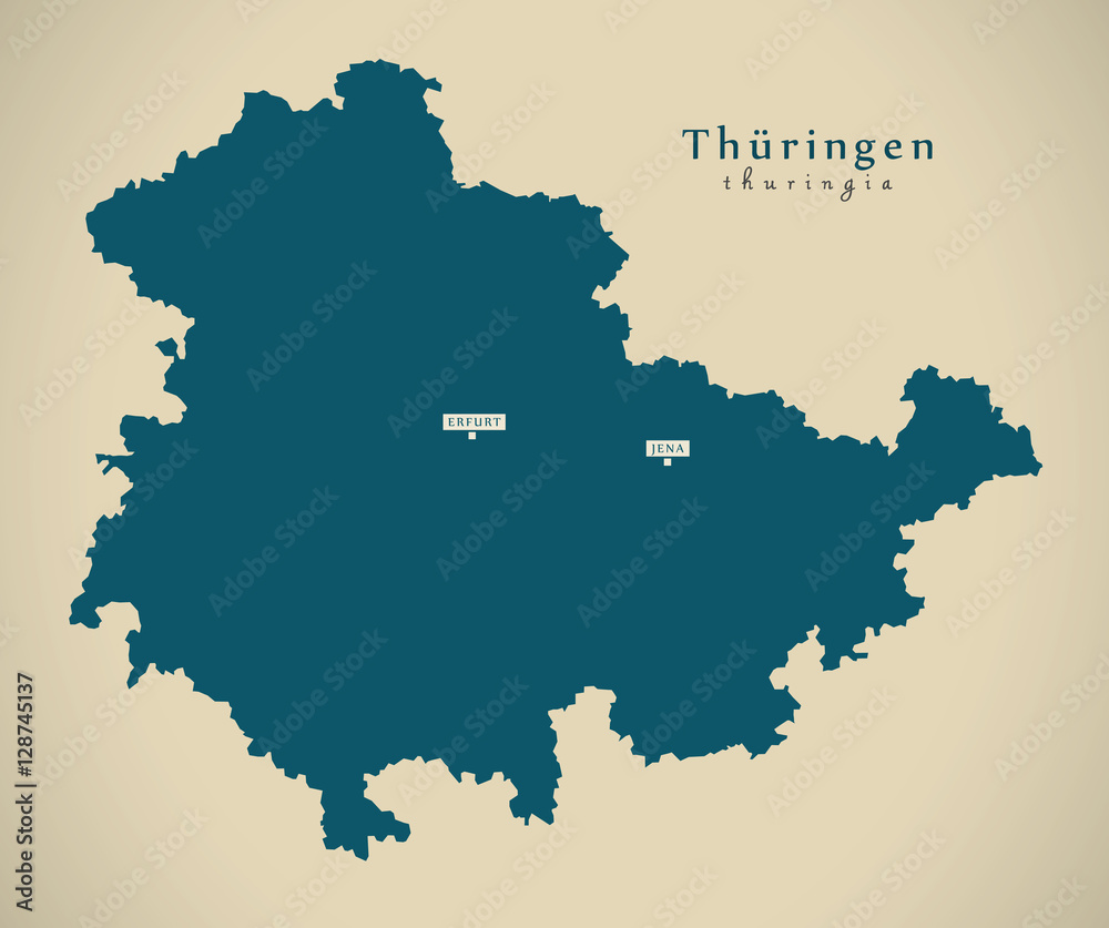 Modern Map - Thueringen DE new design refreshed