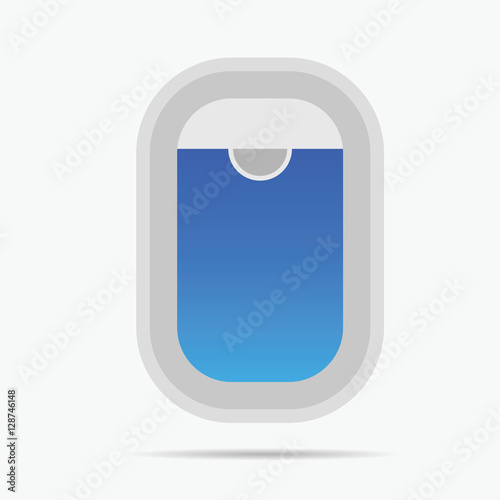 airplane window color design illustration
