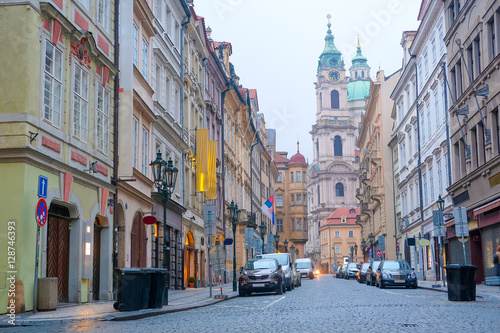 Fototapeta Naklejka Na Ścianę i Meble -  Prague, Czechia - November, 21, 2016: street in Old Prague , Czechia