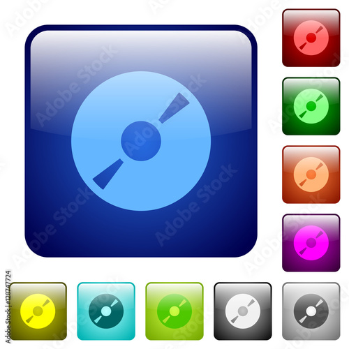 DVD disk color square buttons