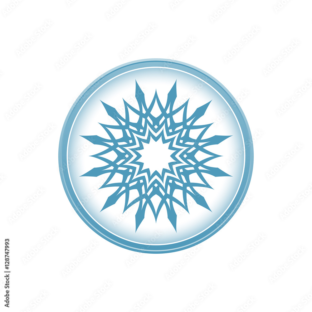 Abstract floral decoration element, circle ornament Abstract floral decoration element, circle ornament