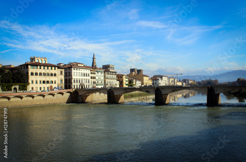 City of Florence. Arno river embankment. Italy