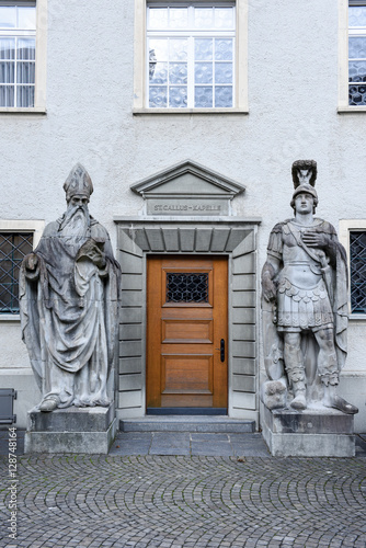 Door detail at the abbey of St. Gallen on Switzerland